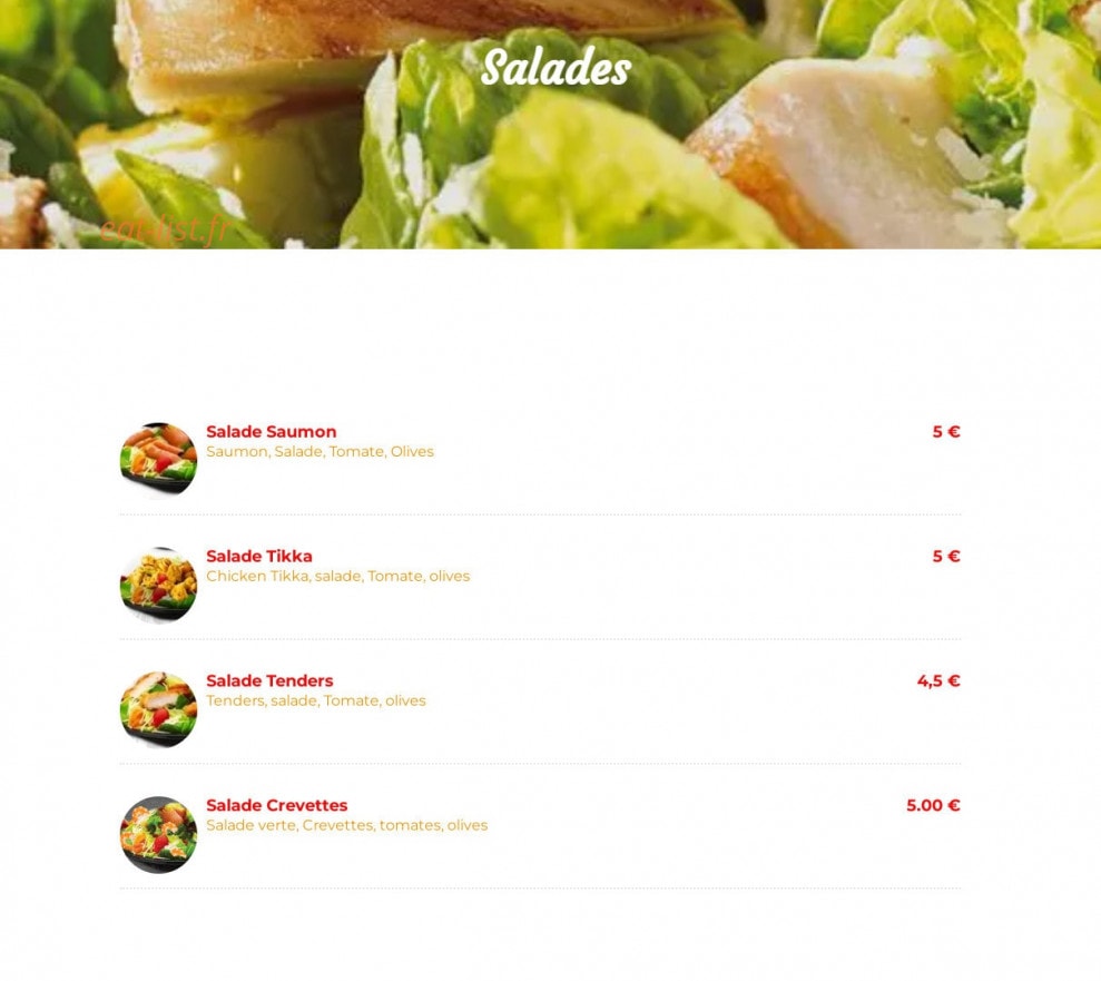 Chicken Ben's — carte page 3