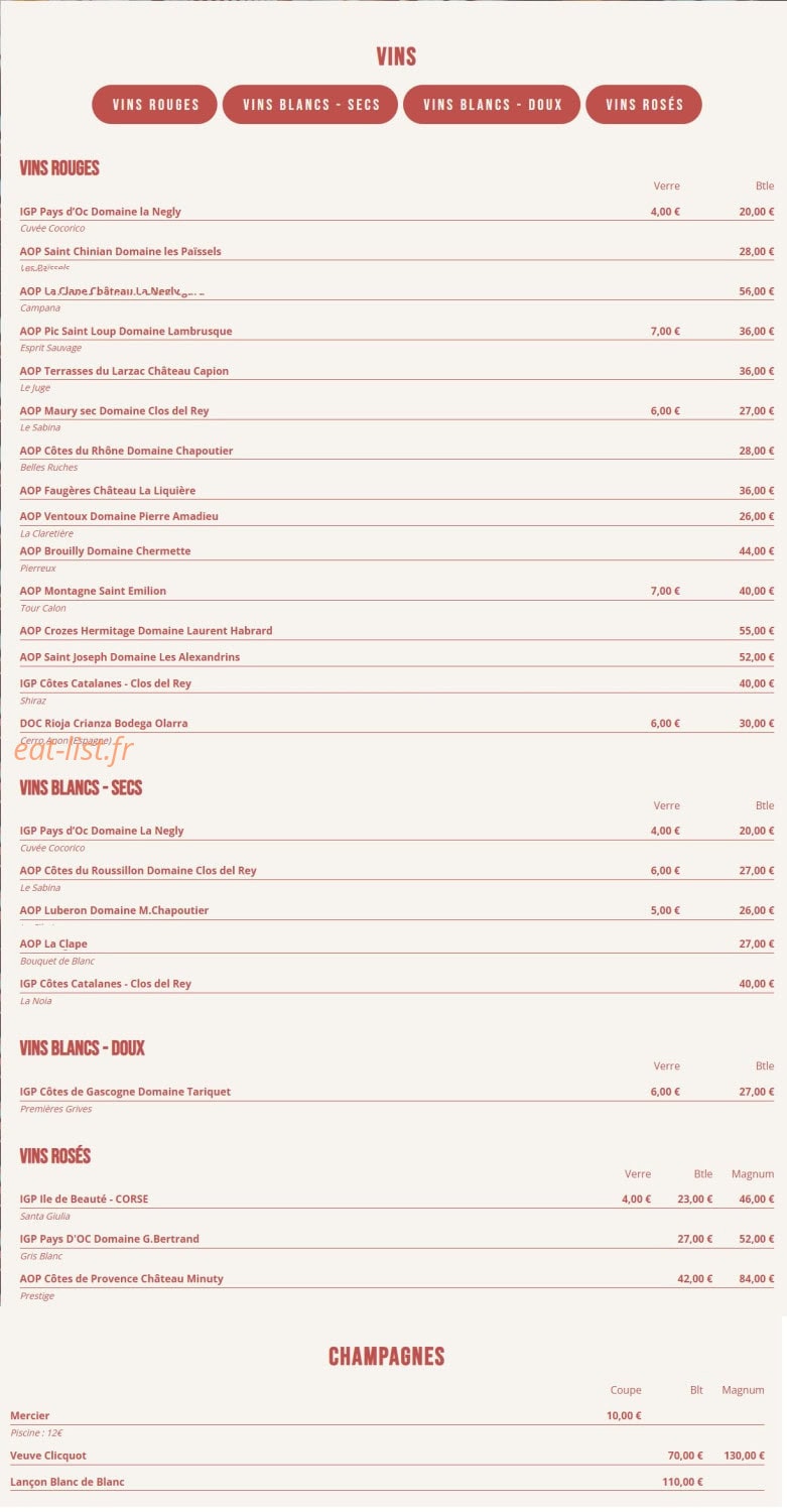 Cocorico le French Pub — carte page 7