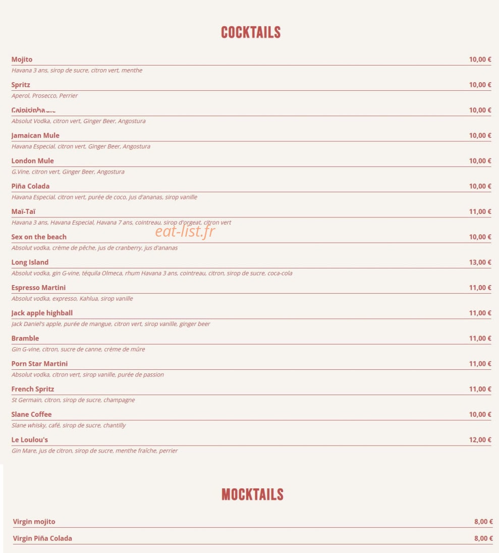 Cocorico le French Pub — carte page 3