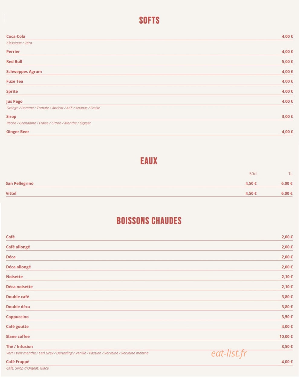 Cocorico le French Pub — carte page 8