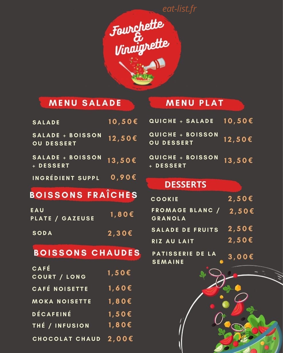 Fourchette et Vinaigrette — carte page 2