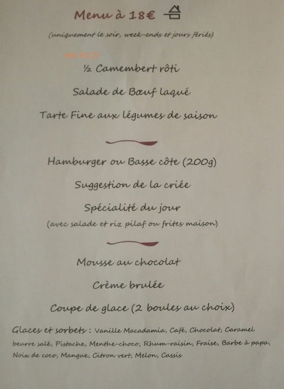 Friendly Auberge — carte page 4
