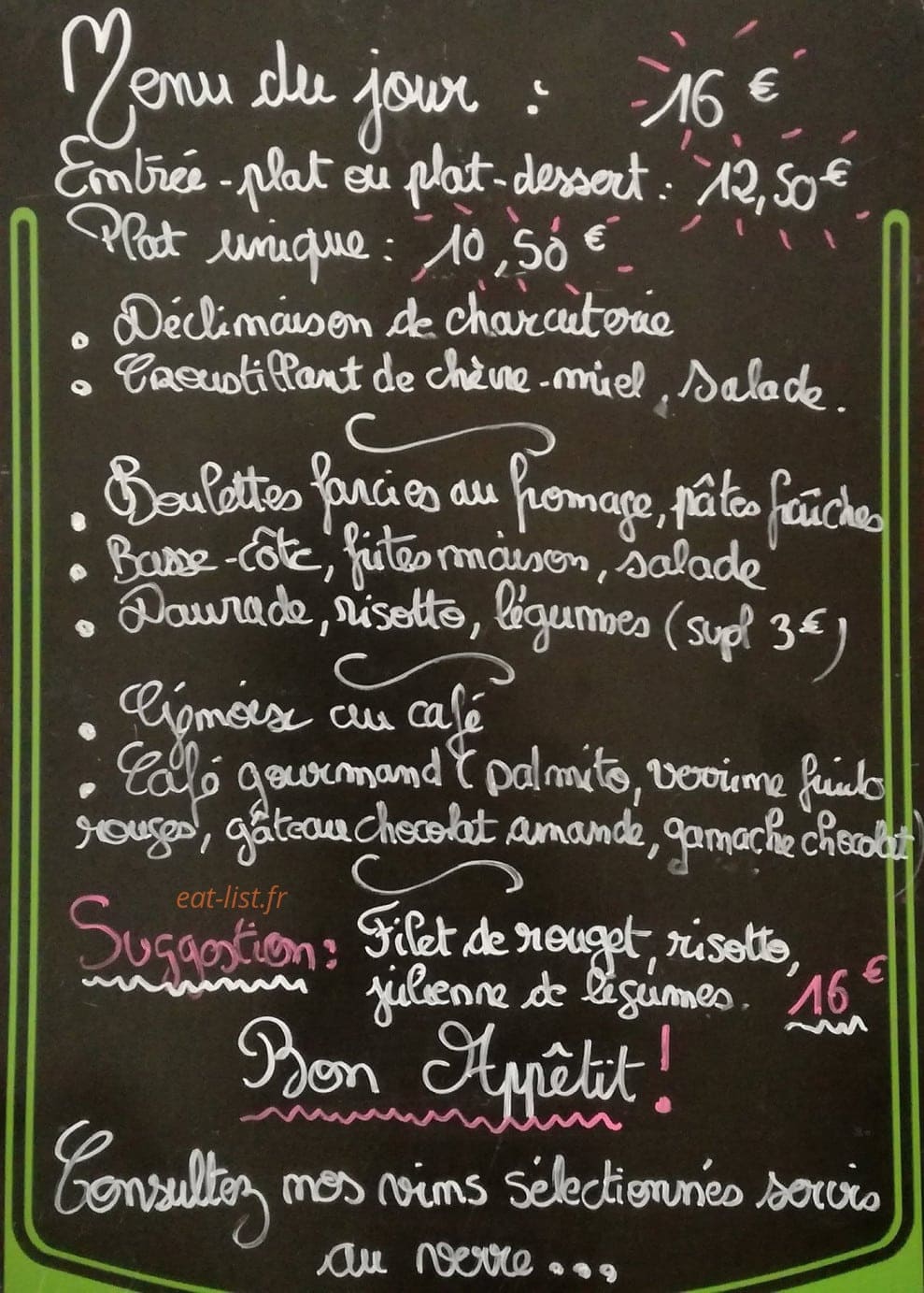 Friendly Auberge — carte page 3