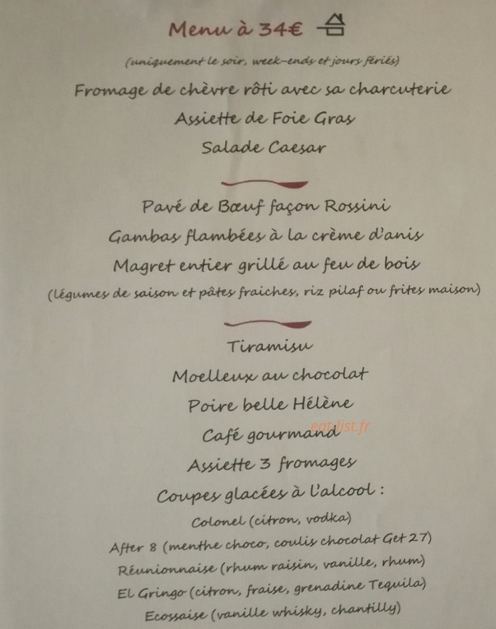 Friendly Auberge — carte page 6