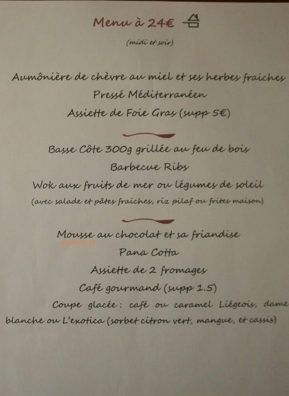 Friendly Auberge — carte page 5