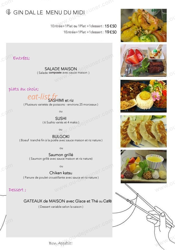 Gin Dal Le — carte page 1