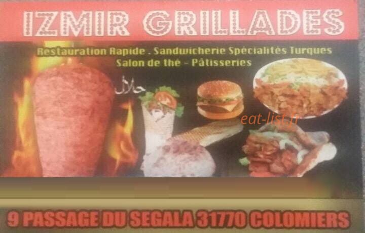 Izmir Grillades — carte page 1