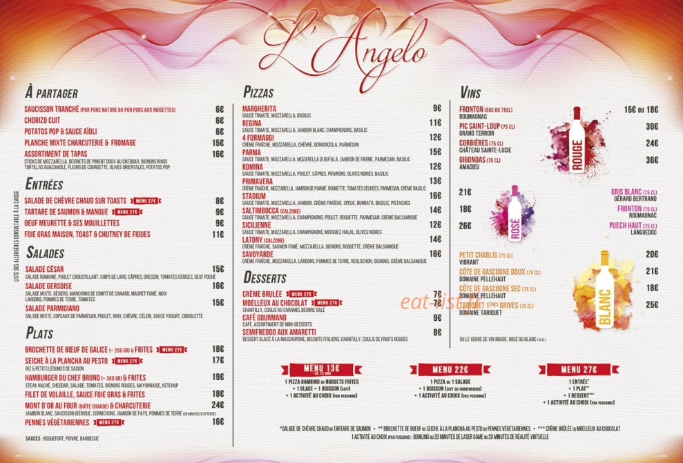 L'Angelo — carte page 1