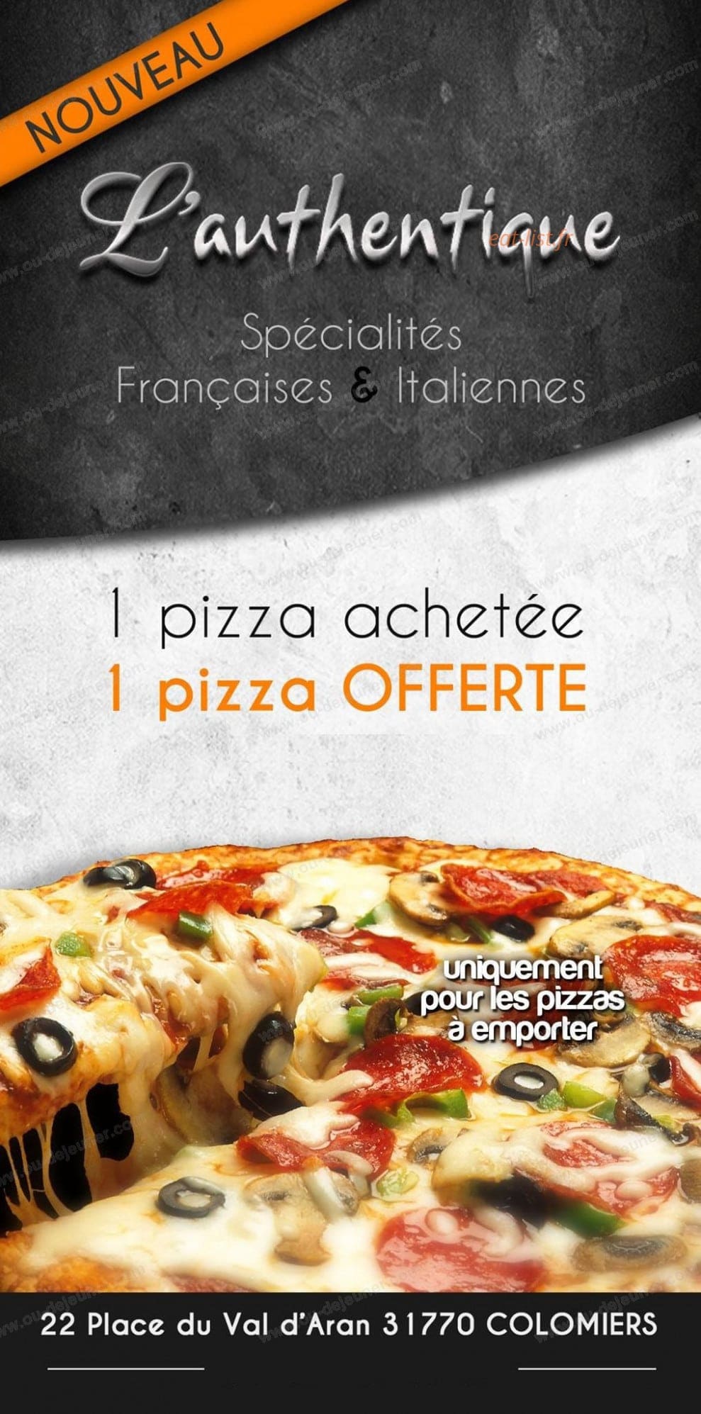 L'authentique — carte page 1