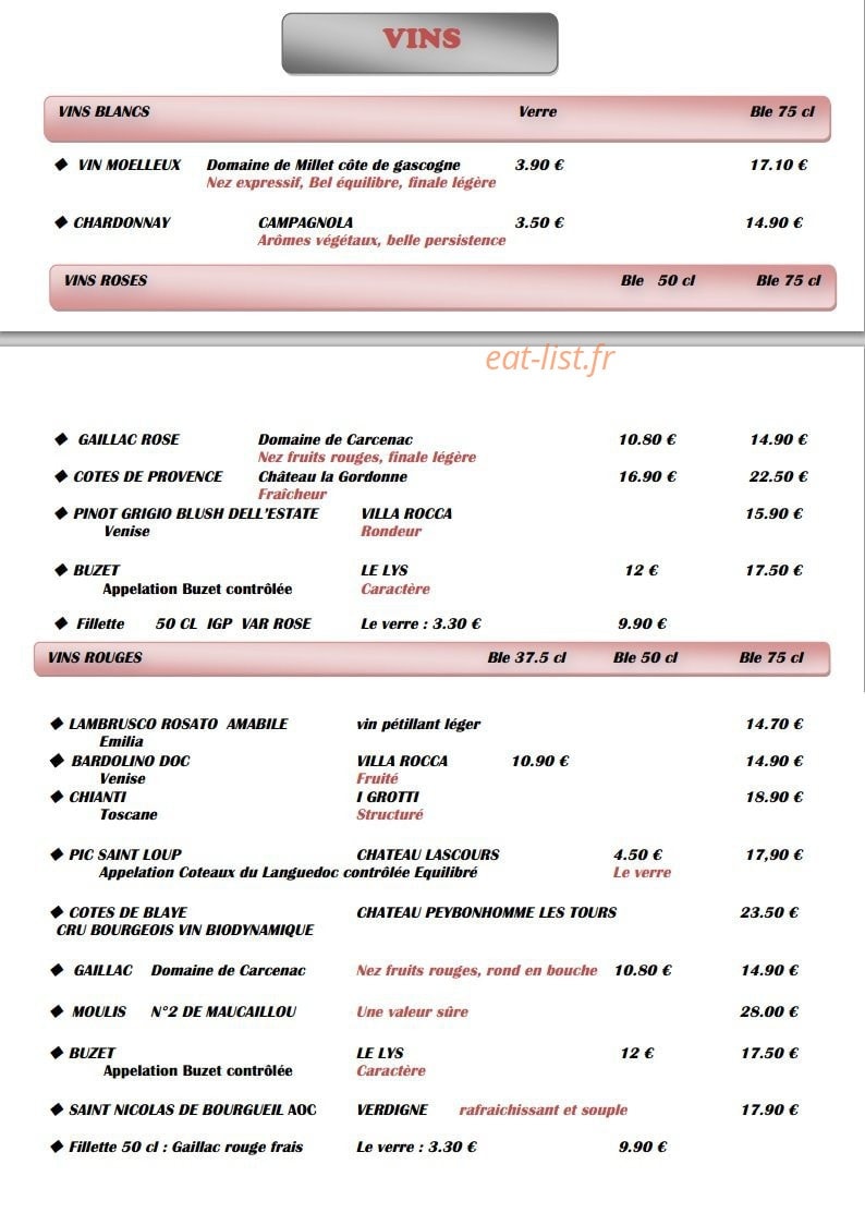 Le Florence — carte page 5