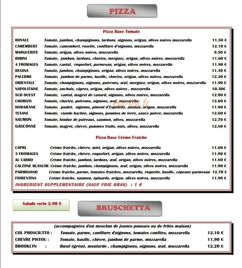 Le Florence — carte page 3