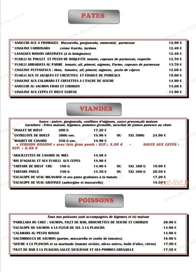 Le Florence — carte page 2