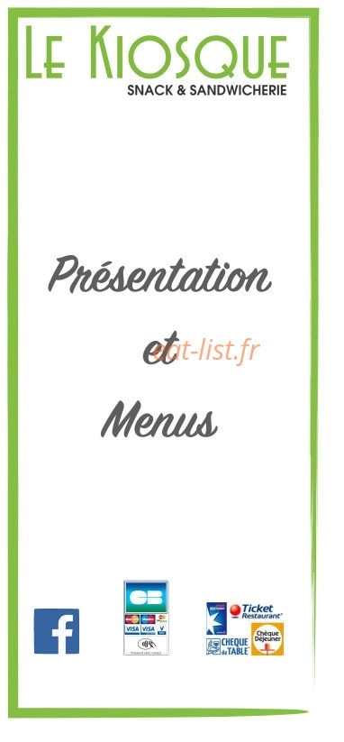 Le Kiosque — carte page 1