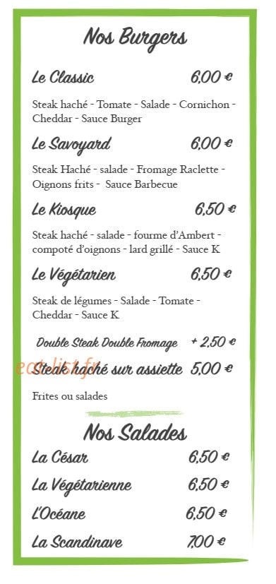 Le Kiosque — carte page 5