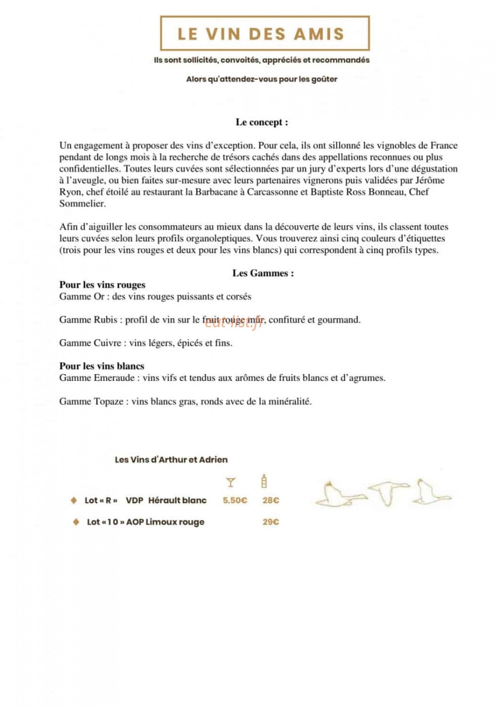 Les Oies Sauvages — carte page 5
