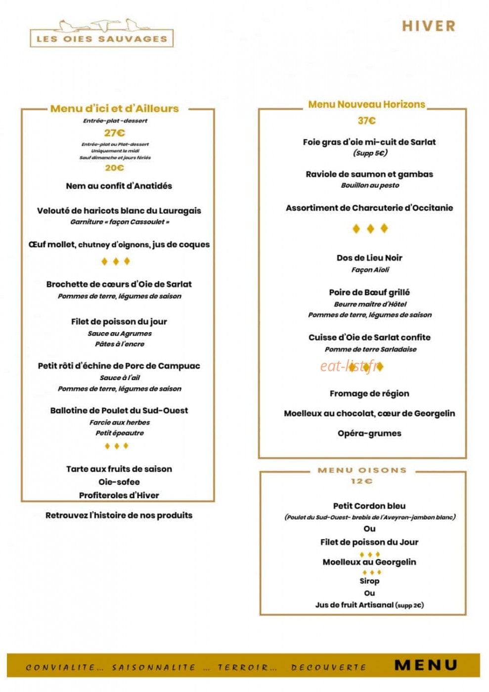 Les Oies Sauvages — carte page 1
