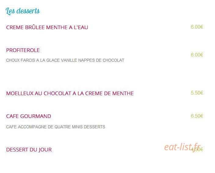 Menthe à l'Eau — carte page 9