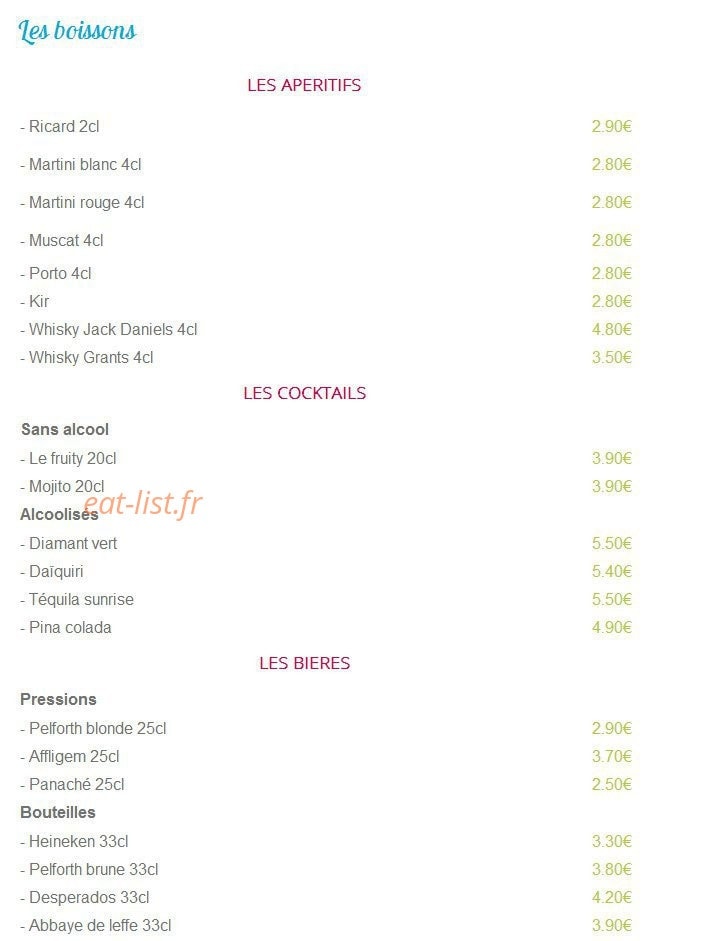 Menthe à l'Eau — carte page 3