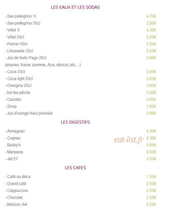 Menthe à l'Eau — carte page 5