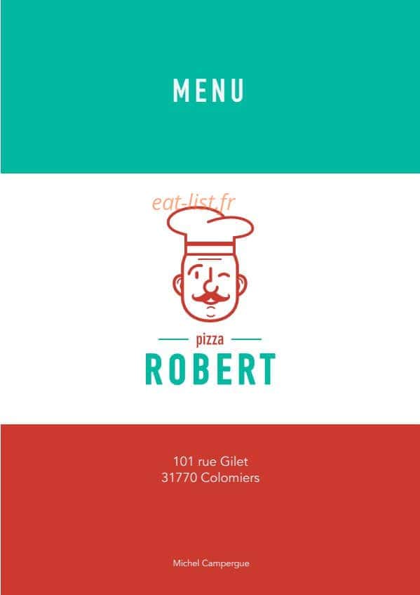 Pizza Robert — carte page 1