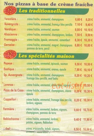 Pizza Sud — carte page 3