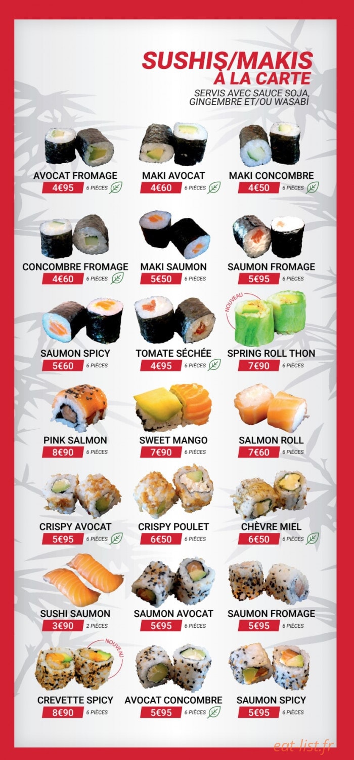 Poke sushi bowl — carte page 4