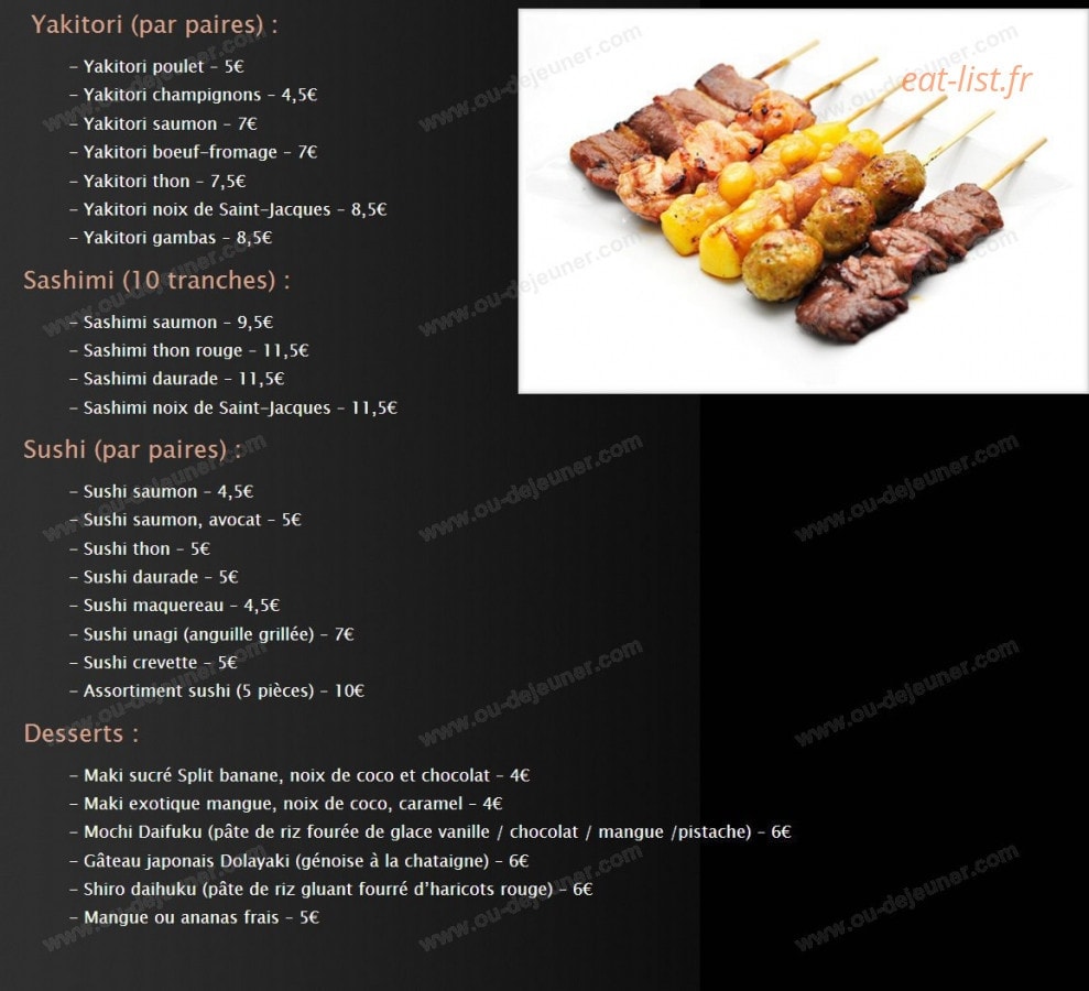 Sushi Tokoro — carte page 12