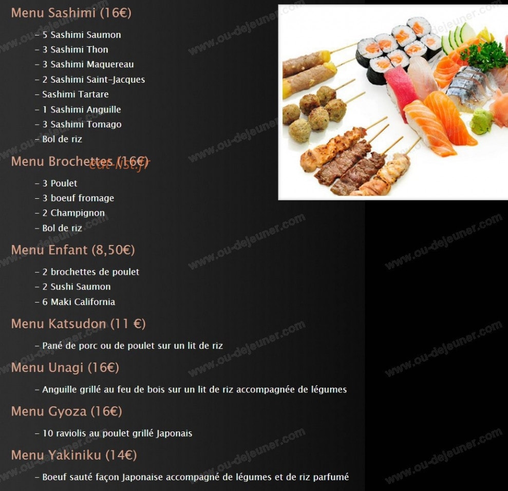 Sushi Tokoro — carte page 10