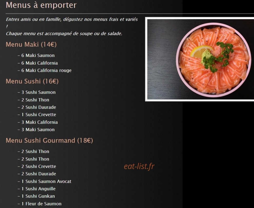 Sushi Tokoro — carte page 8