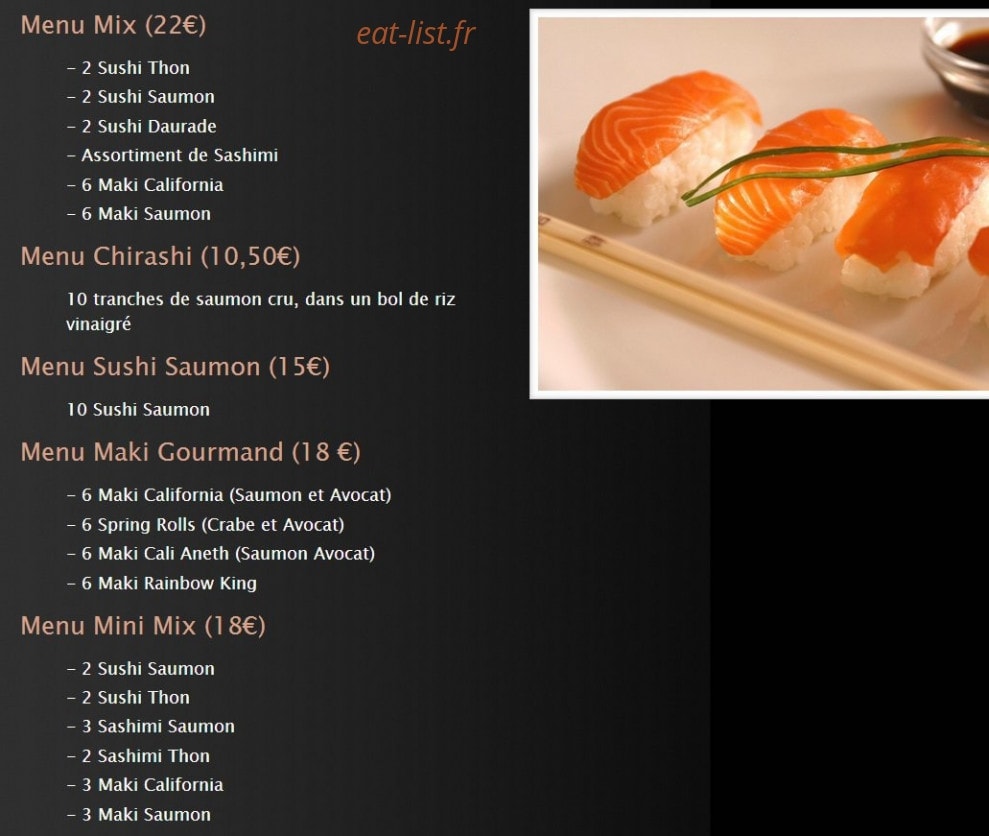Sushi Tokoro — carte page 9