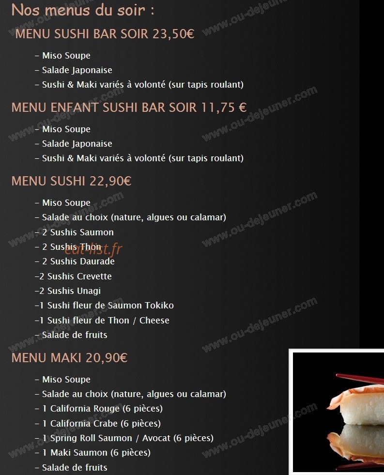 Sushi Tokoro — carte page 2