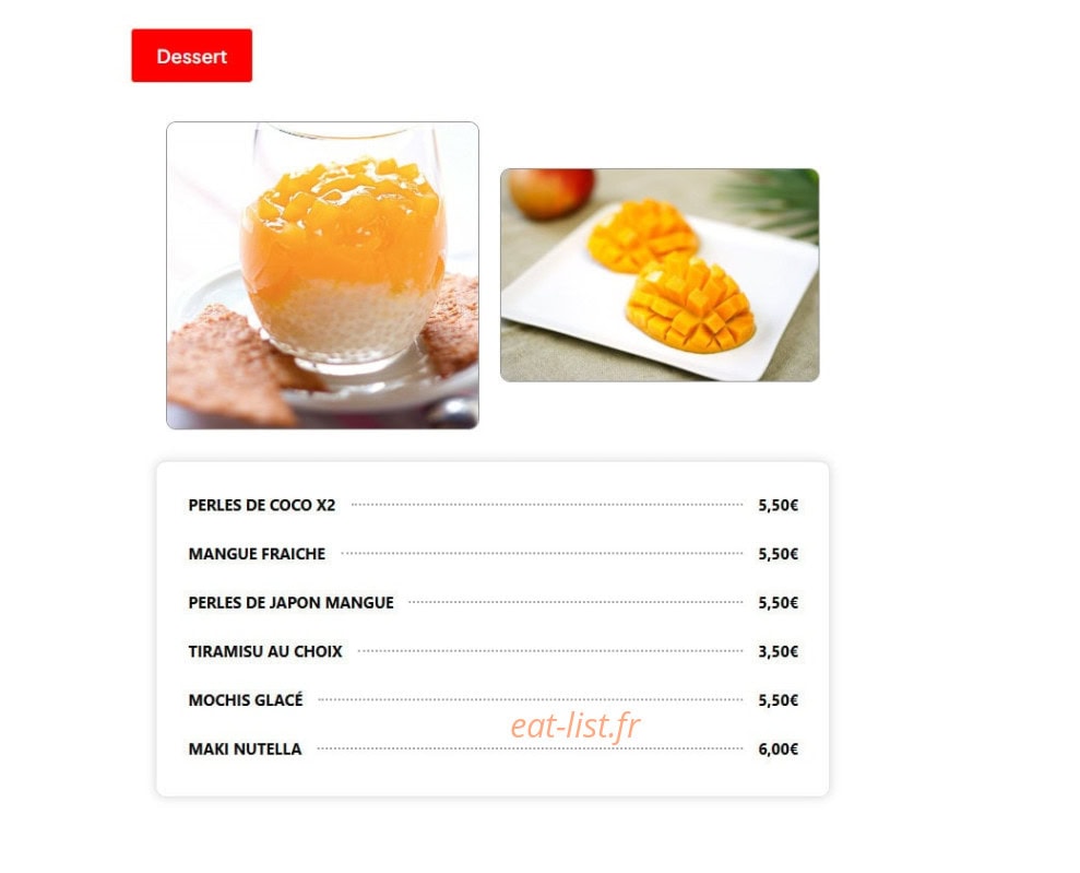 Sushis wok 31 — carte page 13
