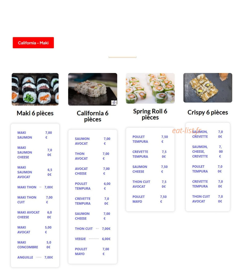 Sushis wok 31 — carte page 4