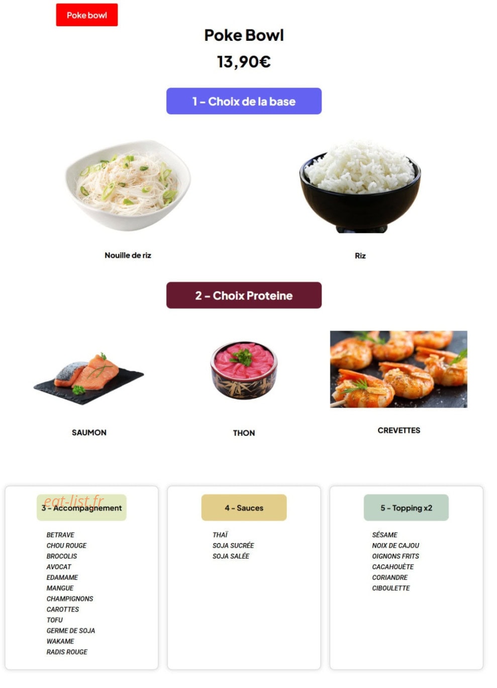 Sushis wok 31 — carte page 10