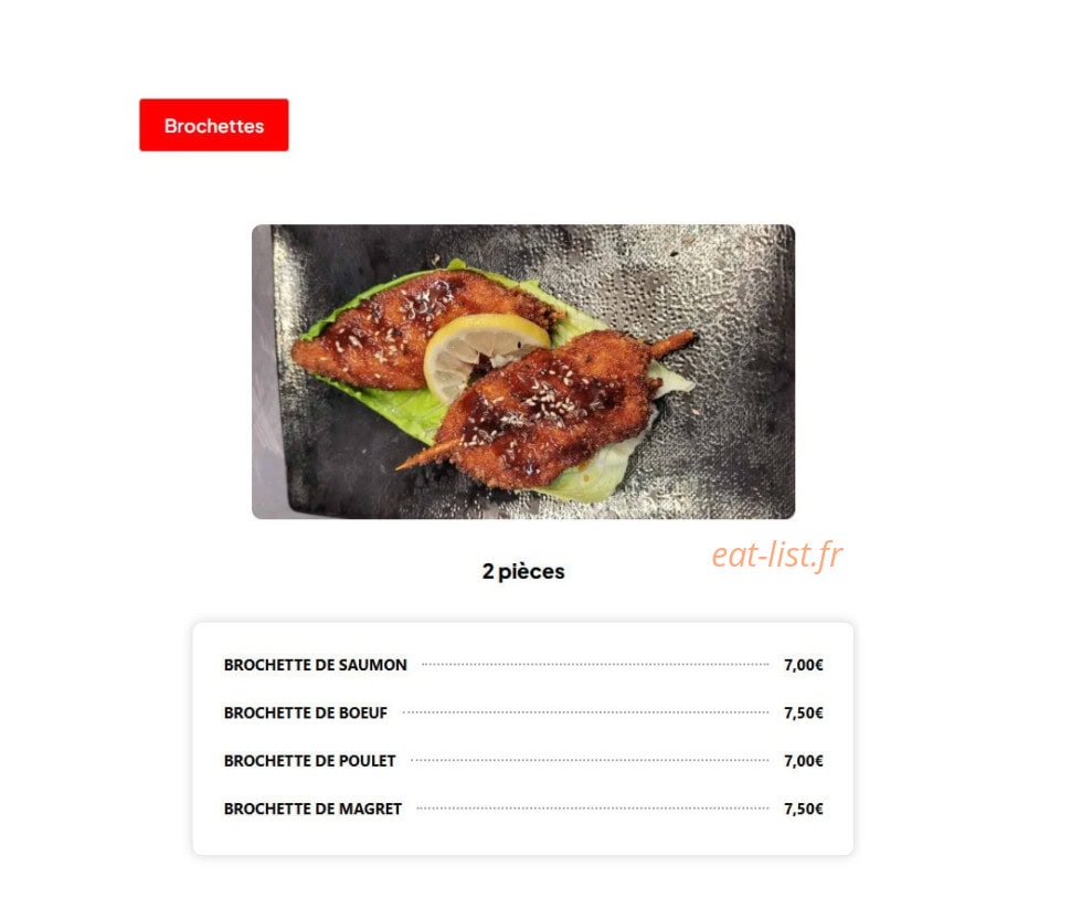 Sushis wok 31 — carte page 9