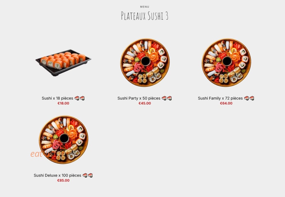 Wok & Sushi — carte page 3