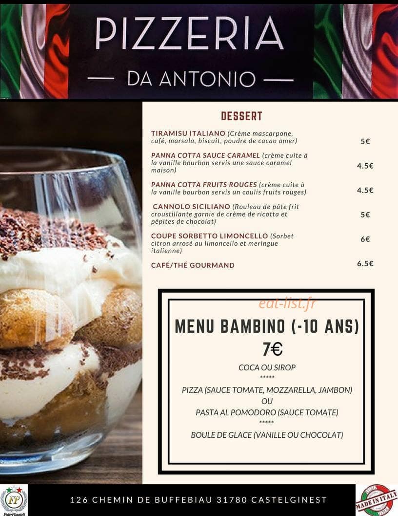 Da Antonio — carte page 6
