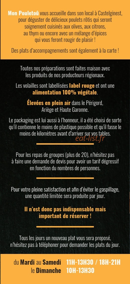 Mon Pouletou — carte page 6