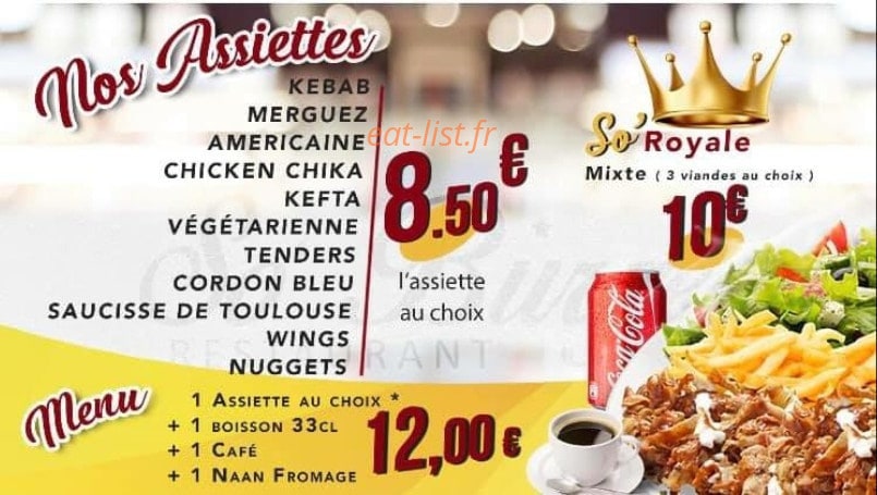 So Burger — carte page 3