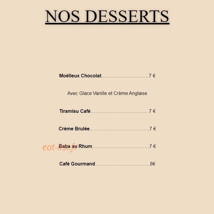 Café des Lys — carte page 7
