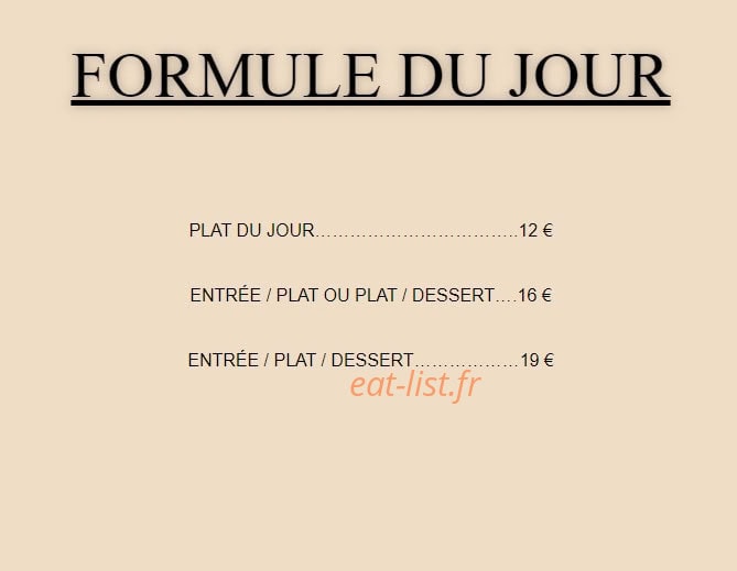 Café des Lys — carte page 1