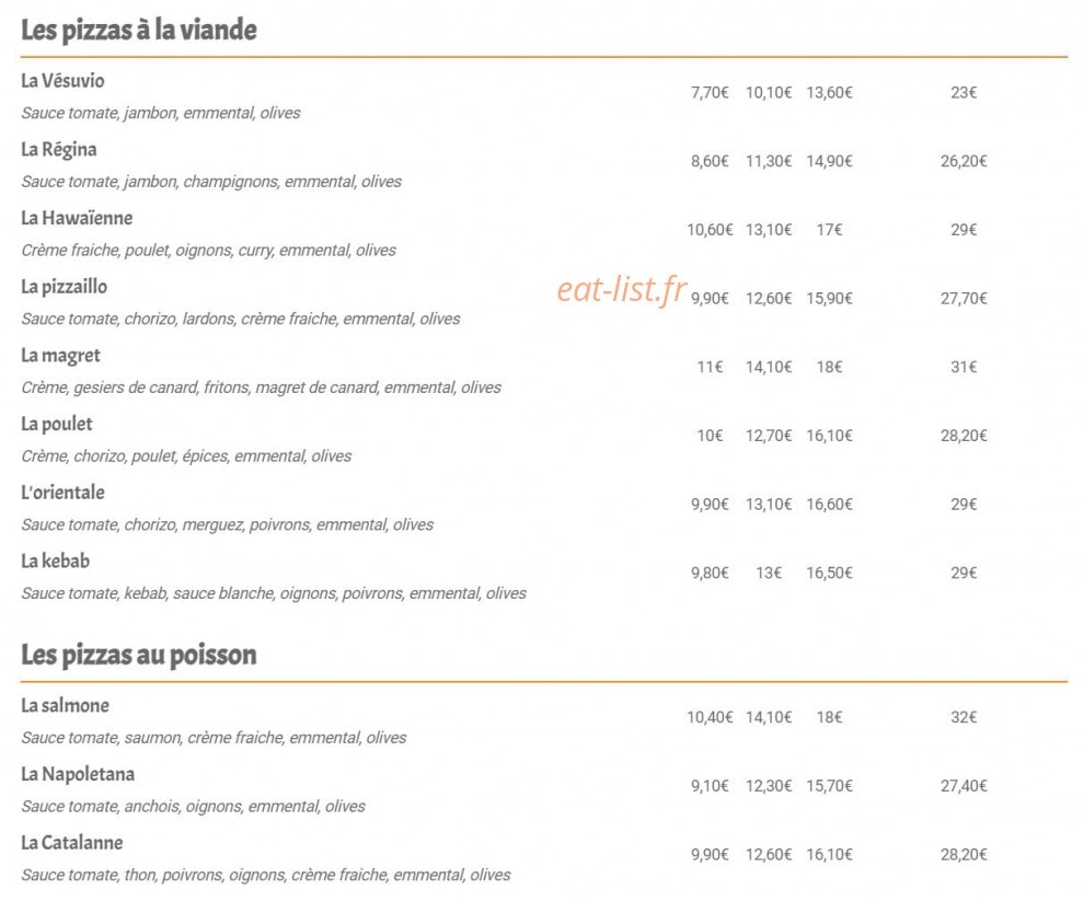 Pizza di Lucas — carte page 2