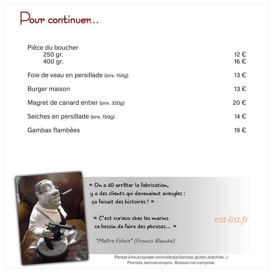 Hostellerie du Parc — carte page 2