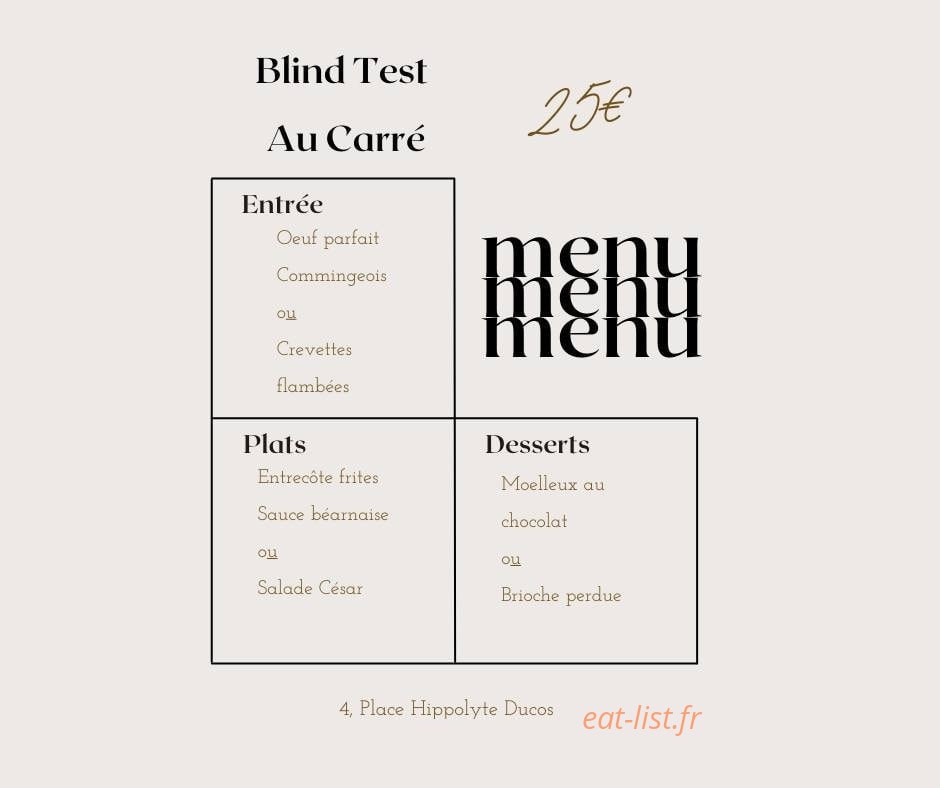 Au Carré by le 5 pi R — carte page 1