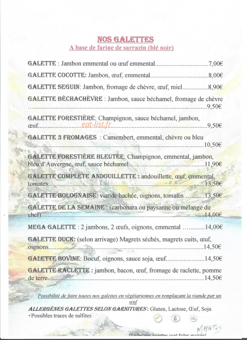 Chez Chris — carte page 6