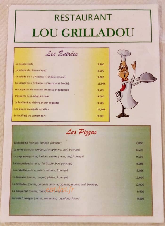 Lou Grilladou — carte page 2