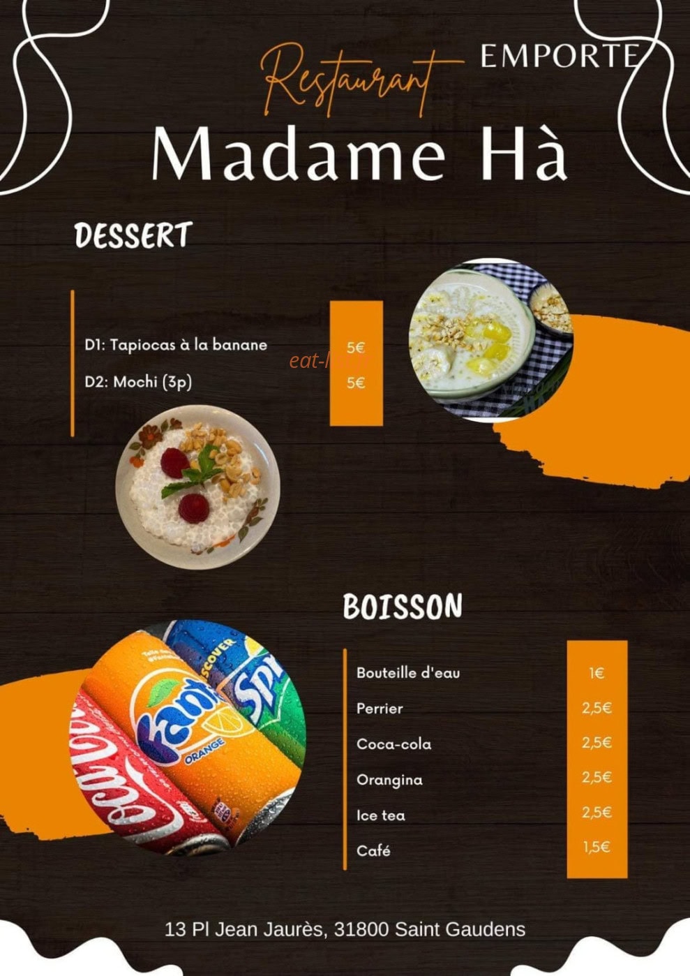 Madame Ha — carte page 2