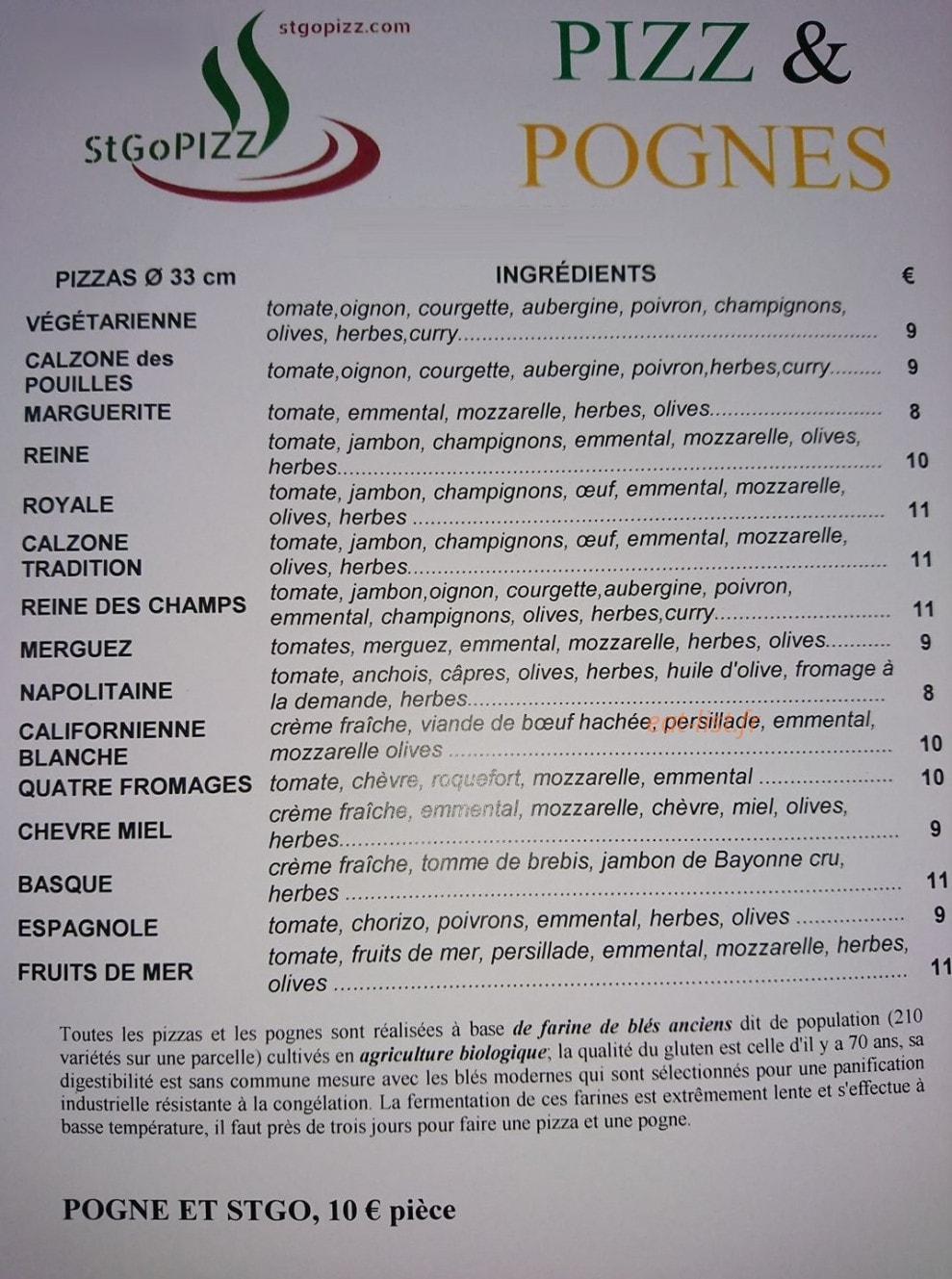 Stgopizz — carte page 1
