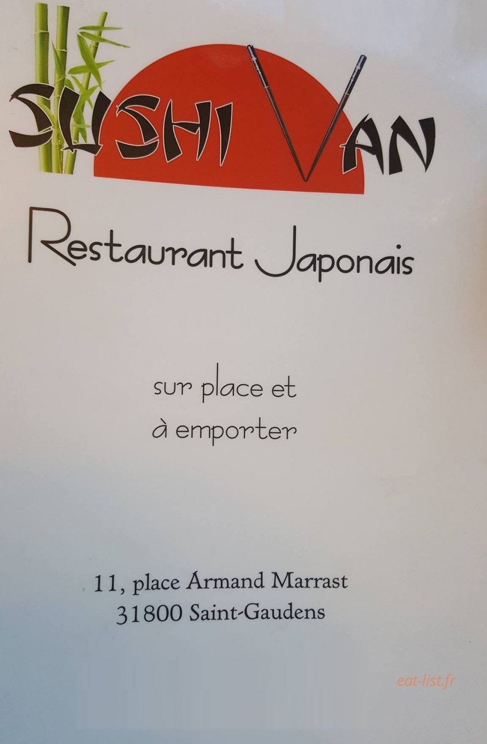 Sushi van a Saint Gaudens menu et photos