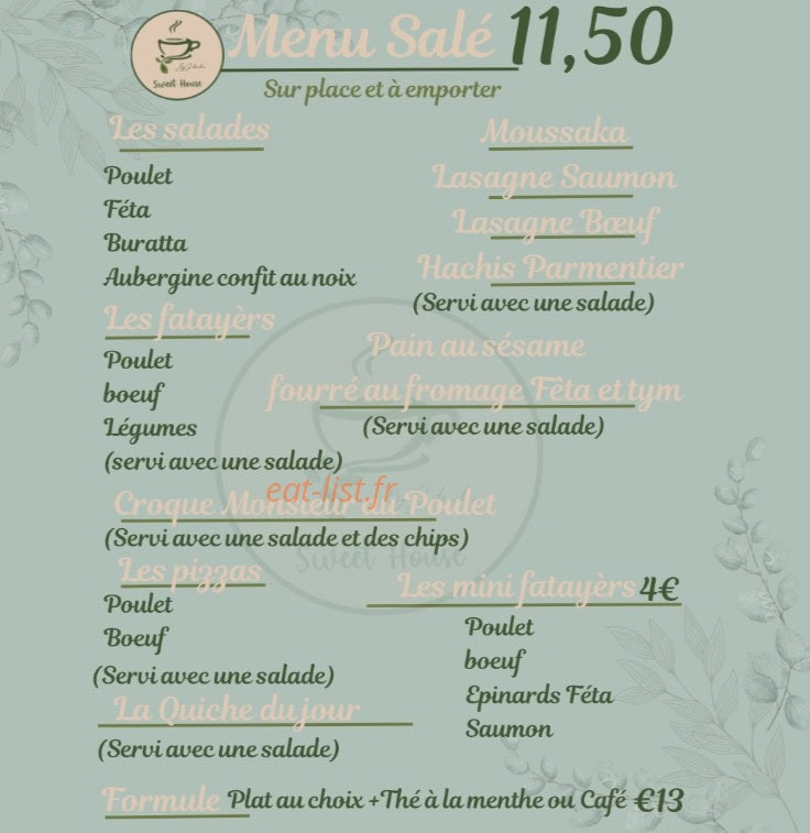 Sweet House — carte page 2